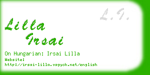 lilla irsai business card